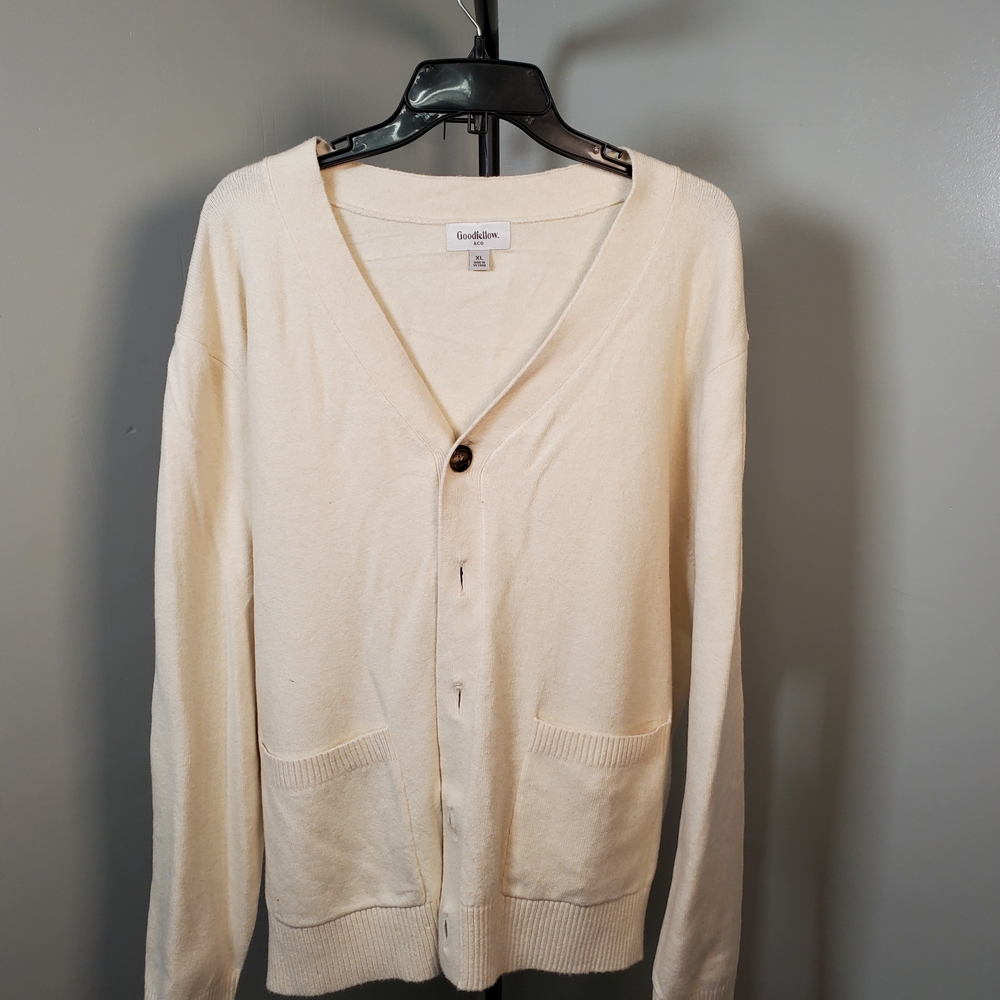 Goodfellow & Co Men's Off-White Cardigan Sweater